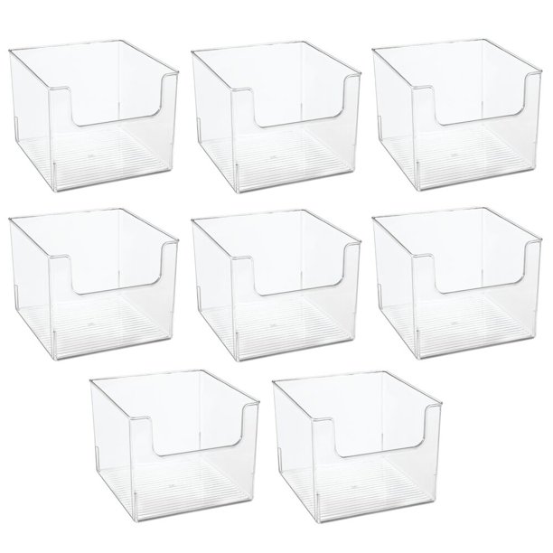 mDesign Open Front Plastic Storage Bin for Cube Furniture, 10" W, 8