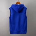 thumbnail image 5 of Bcfgryg Fashion Men Sleeveless Solid Hooded Waistcoat Slim Jacket Blouse Tops Shirt Mens Coats Blue M, 5 of 5