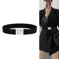 thumbnail image 5 of kkbbma under $5 Skinny Belts for Women Girls, Fashion Dress Belts Stretch with Heart Shape Buckle Waist Belts Plus Size Elastic Waist Band for Dresses, 5 of 6