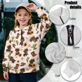 thumbnail image 6 of Uorisanigo Girls Half Zip Sweatshirt Kids Long Sleeve Lapel Zipper Sweatshirt Soft and Comfortable Cactus Cowboy Dachshund Pullover Top Jackets Athletic Outerwear Fall Trendy, Size 13-14, 6 of 7