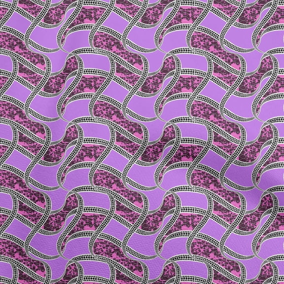 oneOonePolyesterSpandexVioletFabricAbstractDotSewingFabricByTheYardPrintedDiyClothingSewingSupplies56InchWide