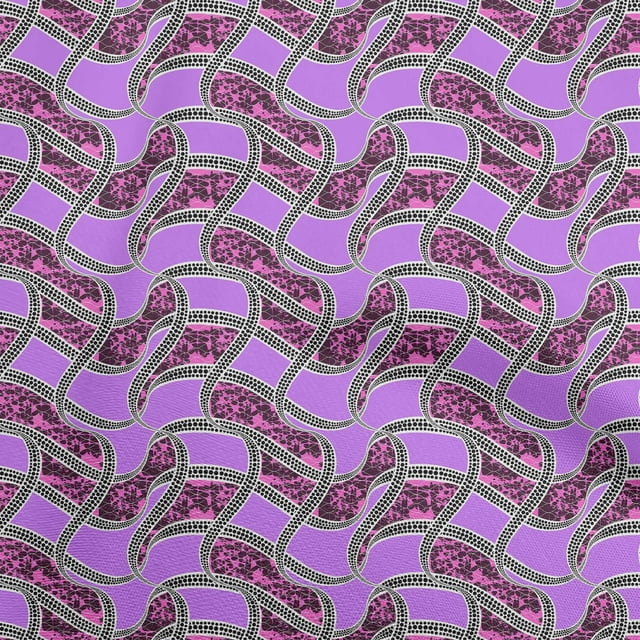 oneOone Cotton Poplin Violet Fabric Abstract Dot Sewing Craft Projects Fabric Prints by Yard 42 Inch Wide