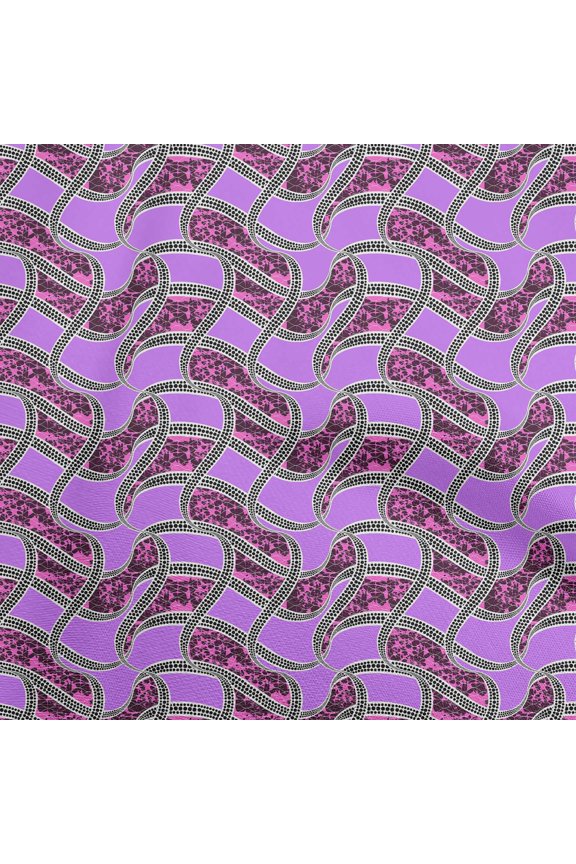 RayonVioletFabricAbstractDotSewingFabricByTheYardPrintedDiyClothingSewingSupplies56InchWide