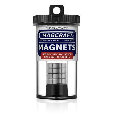 - MAGCRAFT® NSN0641 - Rare Earth Disc Magnets, 0.5 in. Diameter x 0.25 in. Thick, 8-Count