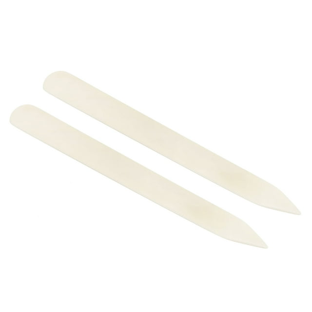Unique Bargains 8' Bone Folder Creaser, 2 Pack Paper Creaser Straight Scoring Folding Creasing Origami Tool, White-1