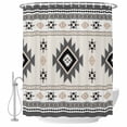 thumbnail image 2 of Gray Beige Boho Waterproof Fabric Shower Curtain,Ethnic Tribe Southwestern Vintage Waterproof Fabric Shower Curtain for Bathroom Curtains Bathtubs Hotel Shower Curtains with 12 Hooks Stall 54x78in, 2 of 8