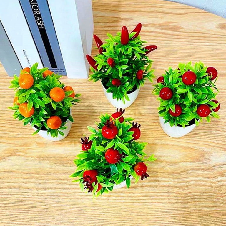 Visland Artificial Potted Chili Tree Plants Fake Bonsai, Faux Mini Fruits  Plants for Home Wedding Party Decor Fake Chili Bonsai Tree,7.09" -  Walmart.com