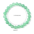 thumbnail image 2 of Dyed Natural Green Aventurine Beads Stretch Bracelets Round 53mm Bead: 8mm in diameter, 2 of 8