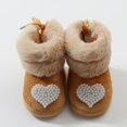 thumbnail image 6 of Miaouyo Infant Baby Girls Booties Fuzzy Cuff Non Slip Soft Sole First Walker Shoes, 6 of 9