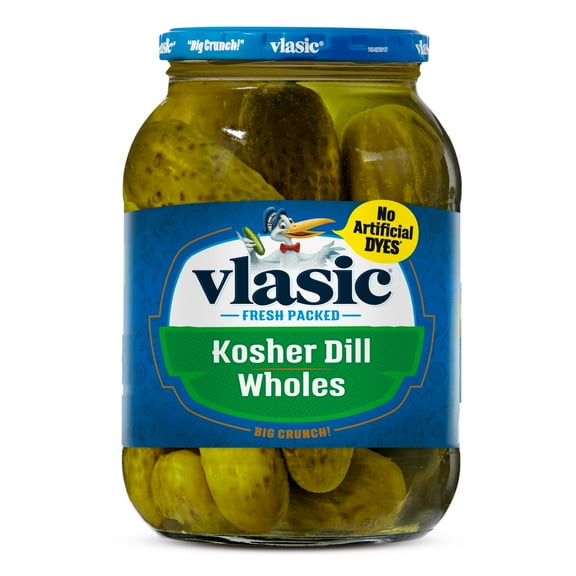 Vlasic Kosher Dill Whole Pickles, Keto Friendly, 46 fl. oz.