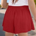 thumbnail image 5 of CYRBOKO Girls Athletic Shorts, Elastic Waist Sports Drawstring Summer Short Bottoms Red Size 5-6 T, 5 of 8