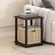 thumbnail image 2 of Mesa auxiliar Furinno Simplistic con marco de plástico de nogal negro, paquete de 2 unidades, 2 of 6