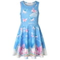 thumbnail image 2 of Quedoris Gilrs Print Twirly Dress Dreamy Unicorn Sleeveless L(5-6 Years), 2 of 6