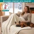 thumbnail image 4 of PetAmi Waterproof Dog Blanket For Small Medium Dogs, Pee Proof Pet Blanket for Couch Bed, Reversible Water Proof Blanket for Puppy Indoor Cat, Soft Dog Fleece Blankets Washable, 24x32 Beige, 4 of 8