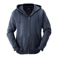 thumbnail image 1 of Sudadera Fruit of the Loom Talla M con Cierre Gris Oscuro, 1 of 4
