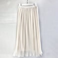 thumbnail image 4 of Sngxgn Women's High Waisted A-Line Wrap Skirt Mini Skirt(Beige,One Size), 4 of 4