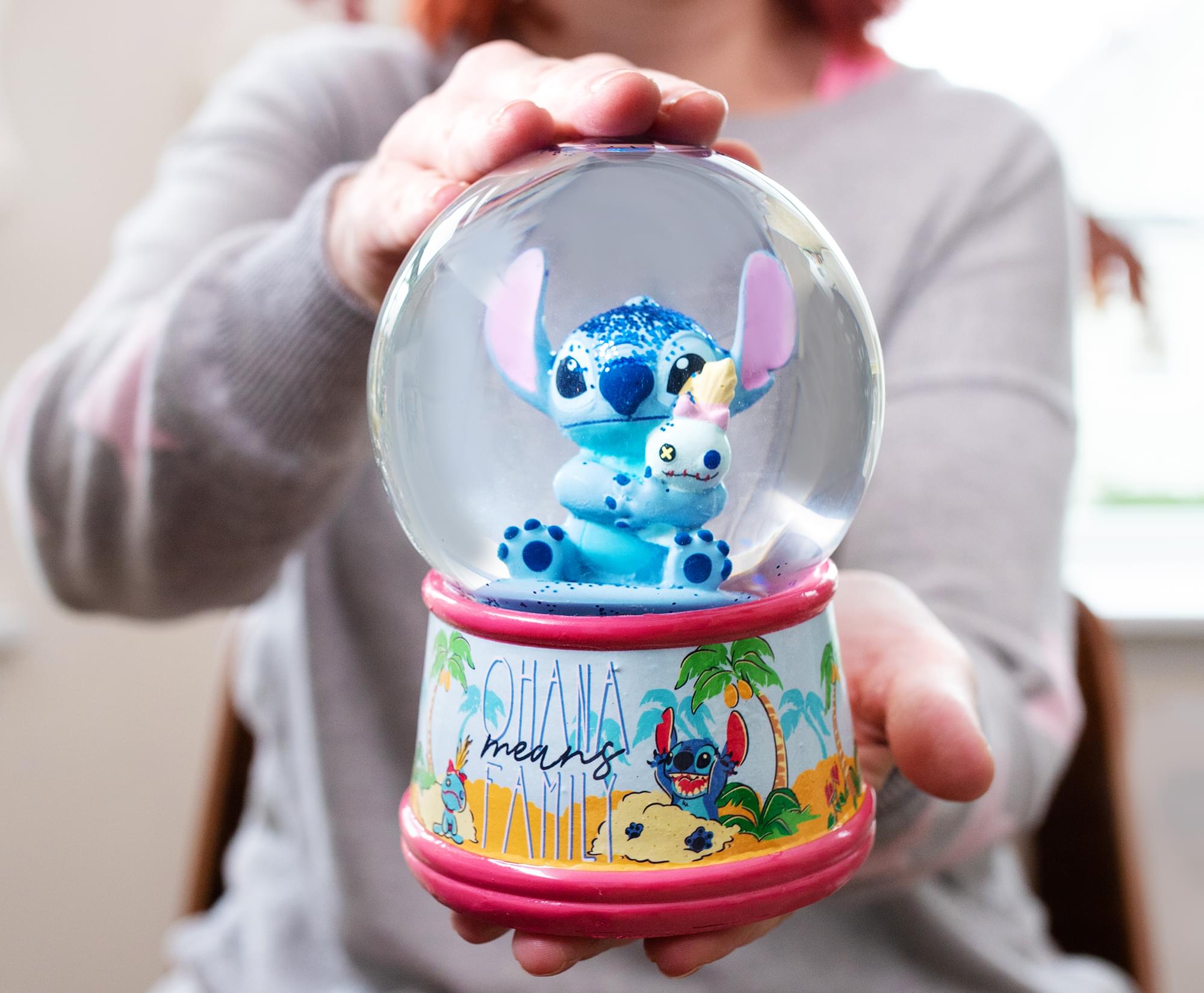 Lilo and Stitch Ohana Scrump 100mm Light Up Snow Globe - Walmart.com