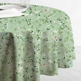 thumbnail image 2 of Floral Bird Tablecloth,Green French Tablecloth for Rectangle Tables 60 x 60,Perfect for Kitchen Dinner,Restaurant,Holiday Picnic Table Cover, 2 of 5