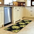 thumbnail image 2 of Ottomanson Non-Slip Rubberback Lemons 2x5 Kitchen Runner Rug, 20" x 59", Black, 2 of 8