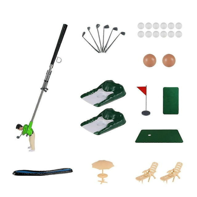 Mini Indoor Golf Game, Funny Tiny Golfer, Mini Golfing Man For Kids Men Gift, Realistic Funny Mini Golf Game Set For Family Party