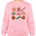 thumbnail image 2 of Christmas Cookie Grid Sweatshirt Unisex Medium Pink, 2 of 5