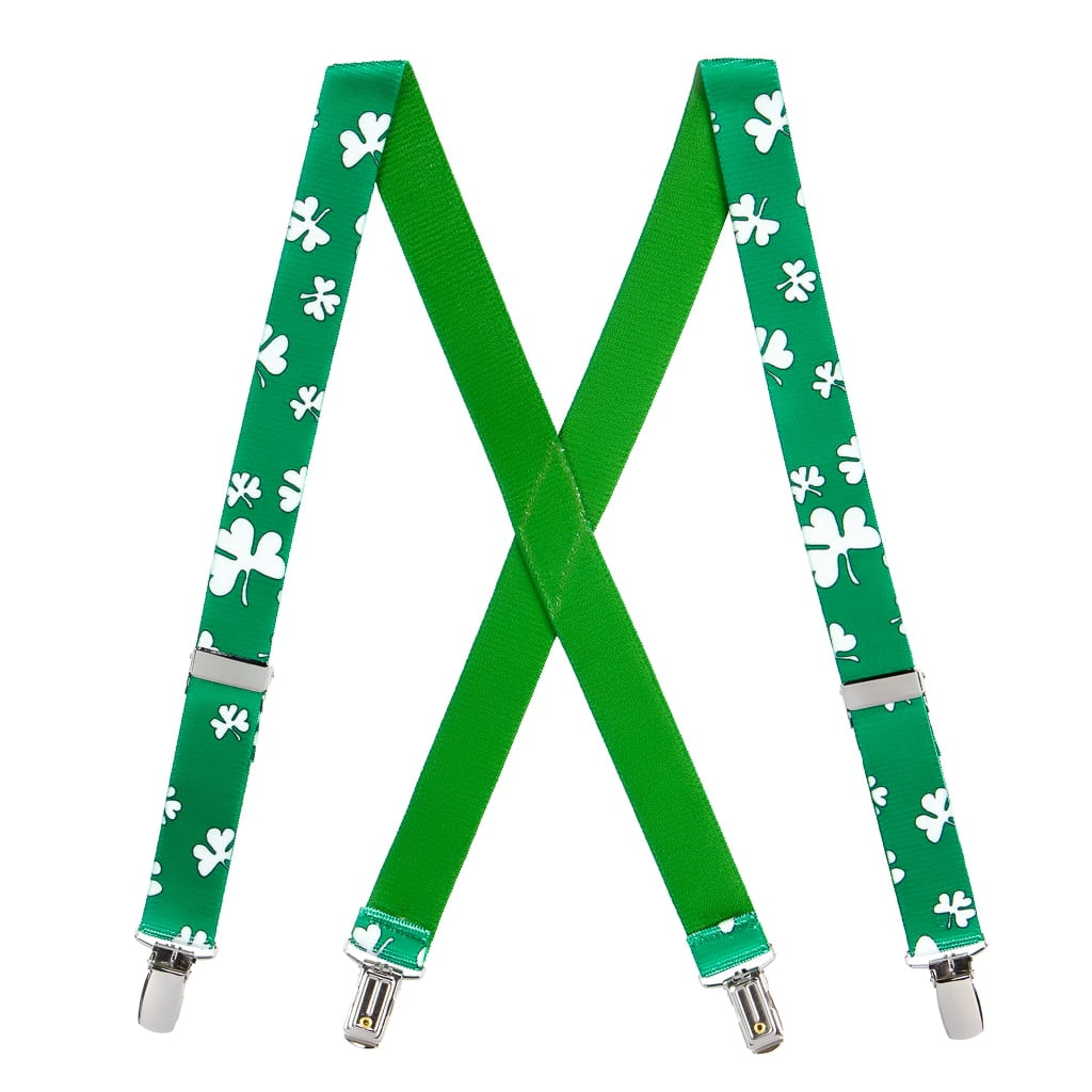 SuspenderStore Suspender Store Irish Shamrock Suspenders Clip End