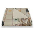 thumbnail image 3 of Creative Products Cream and Red Check Gnome Globe Pattern 50 x 60 Coral Fleece Blanket, 3 of 3