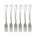 All Top Bargains 6 Pc Stainless Steel Dinner Forks, Silverware Cutlery