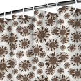 thumbnail image 3 of Waterproof Randomly Browm Flower Shower Curtain 72x72 Inch Boho Style Polyester Unique Shower Curtain for Bathroom Hotel Home Decor with 12 Plastic Hooks, 3 of 5