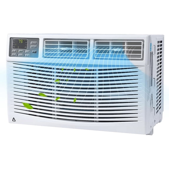 Goldensoil 8000 BTU Window Air Conditioner, for 350 Sq.ft., Remote Control, Wi-Fi Enabled, White