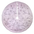 thumbnail image 2 of Kurt Adler 50-inch White Tree skirt with Sequin Flowers, 2 of 3