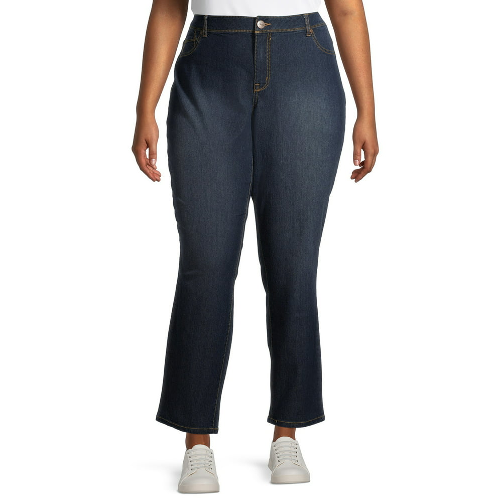 A3 Denim - A3 Denim Women's Plus Size Straight Leg Jeans - Walmart.com ...
