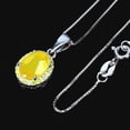 thumbnail image 2 of Handmade Yellow Sapphire Pukhraj Gemstone Pendant, 6.50 Carat 925 Sterling Silver Necklace, 2 of 2