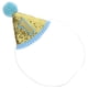 thumbnail image 3 of KAKOWELY Sombrero de cono con purpurina brillante para primer cumpleaños con diadema ajustable para fiesta de niña (azul), 3 of 4