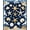Navy Blue White Gold, Pattern 1, variant on ODIKA Starfish Ocean Motif Seashell Border Wave Bathroom Coral Reef for Home Office, Gaming Room, Under Desk, Non-Slip Chair-Friendly