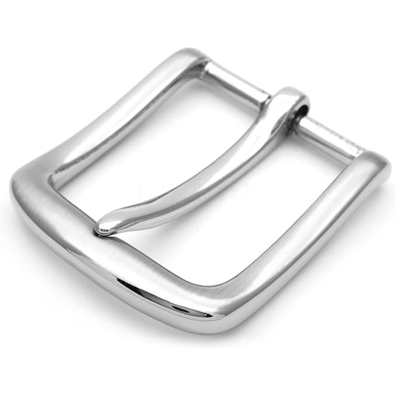 1.5 Inches Belt Buckle Single Prong Buckle for Replacement DIY Leather Craft HRBK (H06294, Silver)