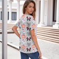 thumbnail image 5 of Halloween Tshirts for Women Short Sleeve Henley Neck Womens Tops Halloween Graphic T Shirts Costume, 5 of 5