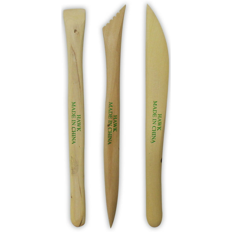 3 Piece 6 inch Clay Modeling Wooden Tools (Hawk: Cr-28812)