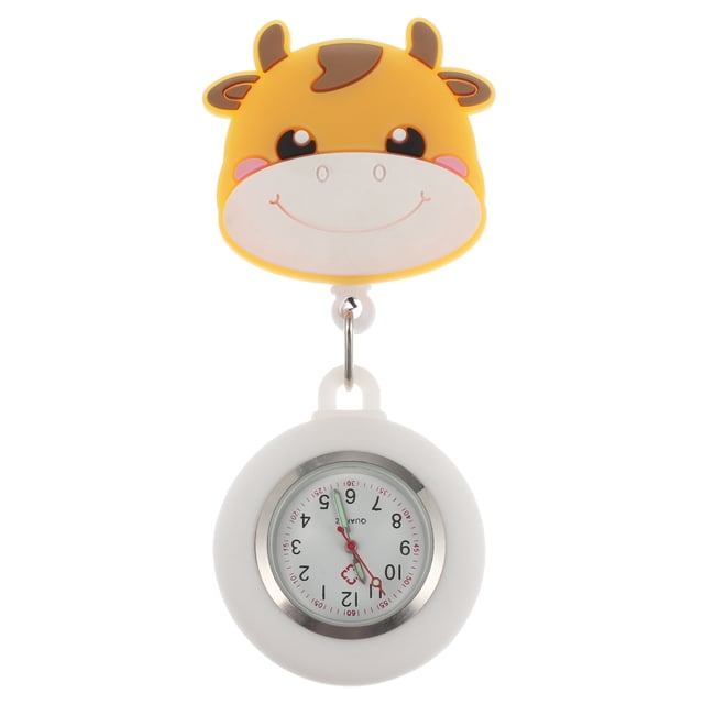 MasteelfCA 1pc Retractable Buckle Pocket Watch Delicate Cartoon Hook Hanging Watch