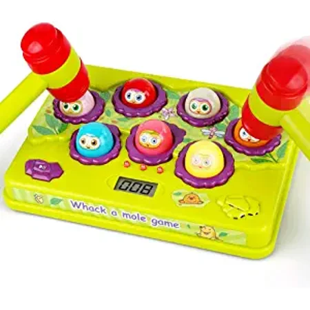Interactive Pound a Mole Game Toddler Kids Game Light-Up Musical Toy for Early Developmental