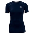 thumbnail image 3 of Camiseta Under Armour HeatGear Compression para mujer, color azul oscuro, 3 of 6