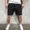 Black, variant on Men's Summer Fleece Hem Athletic Shorts Elastic Waist Drawstring Casual Gym Workout Bottoms Distressed Edge Lightweight Breathable Cotton Sweatshorts White
