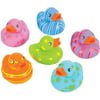 Toy Multi Colored Patterned Rubber Ducks Bath Set Of 12