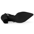 thumbnail image 6 of BLISSFUL STEP Women's Back to School Pointed Toe Sandals Lace Up Block Heel Faux Suede Dress Shoes Black 10, 6 of 7