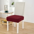 thumbnail image 2 of Solid Corn Velvet Stool Seat Cover Burgundy， Dining Chair Stretch Dining Chairs Removable Washable Chair Seat Seat for Chairs, 2 of 4