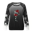 thumbnail image 4 of WXLWZYWL Christmas Sweatshirt Women Christmas Snowman Reindeer Print Pullover Casual Long Sleeve Holiday Shirts Tops, 4 of 4
