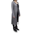 thumbnail image 1 of SAY Styles All Your Women Heather Knitted Soft Open Front Long Hooded Cardigan Sweater 2 Colors (Small, Grey), 1 of 5