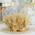 thumbnail image 2 of Efavormart 2PCS 39" Gold Real Turkey Feather Trims With Satin Ribbon Tape For Wedding Decoration, 2 of 7