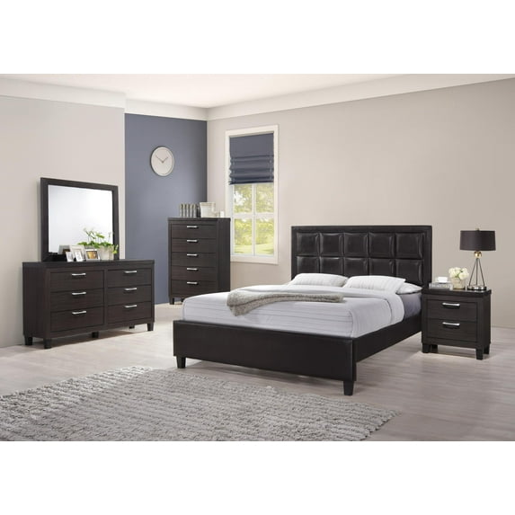 GTU Furniture Contemporary Styling Espresso Twin/Full/Queen/King Bedroom Set