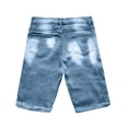 thumbnail image 4 of Mens Shorts Men's Jeans Shorts Ripped Distressed Denim Shorts With Broken Hole Distressed Stretchy Jeans Ripped Jean Shorts Cargo Shorts for Men Sky Blue M Cotton, 4 of 5
